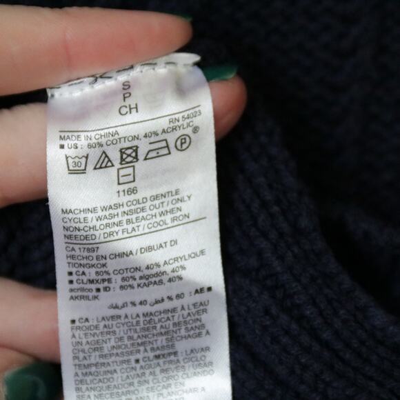 Women's Old Navy Blue Cable Knit Sweater Small - Picture 4 of 5